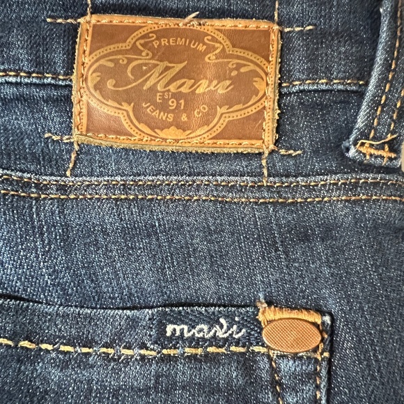 Mavi Jeans Molly Bootcut Size 31 / 34 Cotton Blend 8" Low Rise Med Dark Wash - Picture 6 of 9